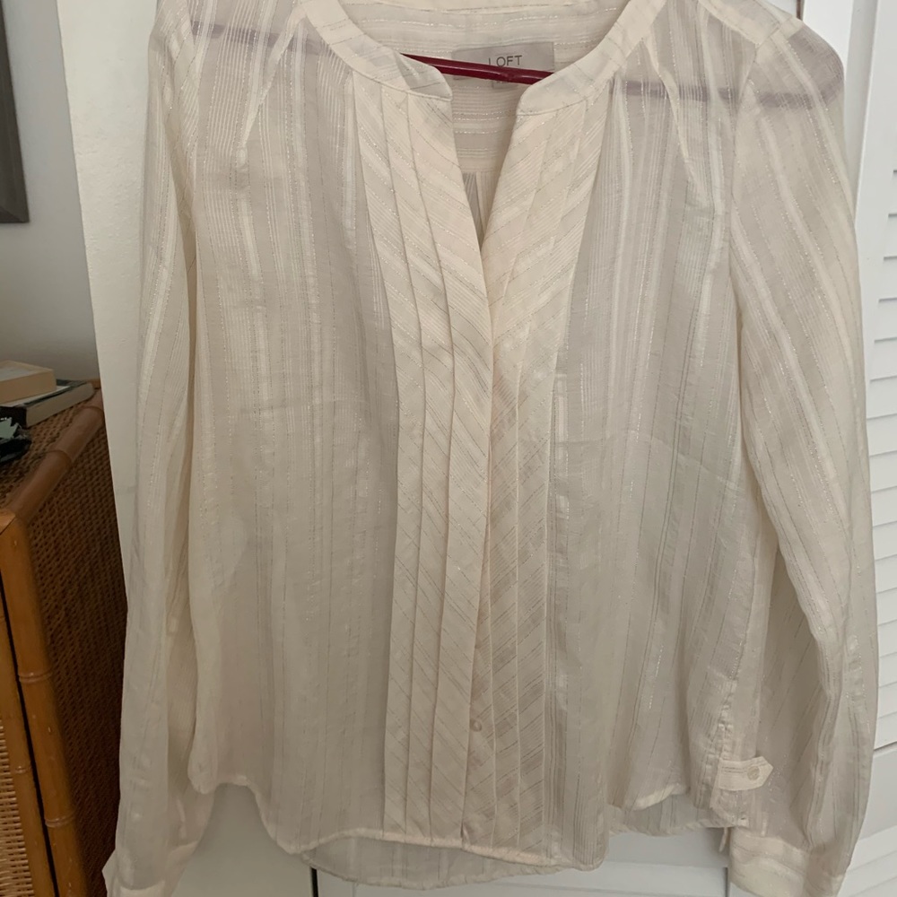 Loft pleated blouse